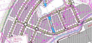 Road network in the business zone Želodnik