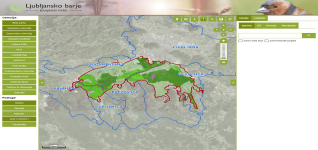 Geoportal for landscape park Ljubljansko barje