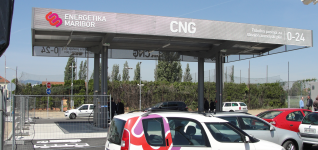 A compressed natural gas (CNG) filling station along Zagrebška cesta in Maribor